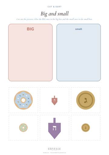 Preview of Big and small cut & sort