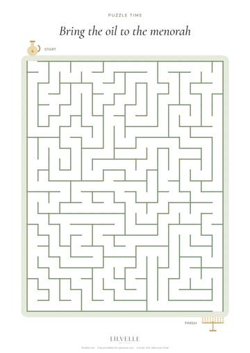 Preview of Big maze: bring the oil to the menorah
