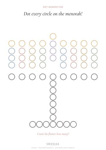 Preview of Dot marker menorah