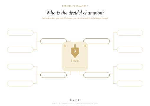 Preview of Dreidel tournament bracket