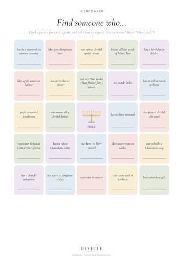 Preview of Find someone who… bingo