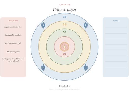 Preview of Gelt toss target