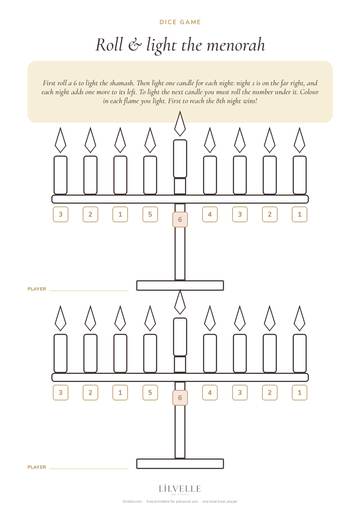 Preview of Roll & light the menorah