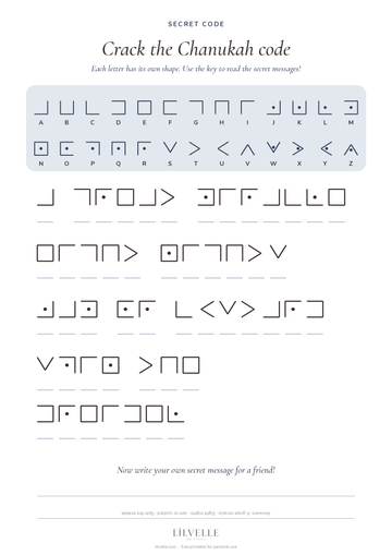 Preview of Crack the Chanukah code