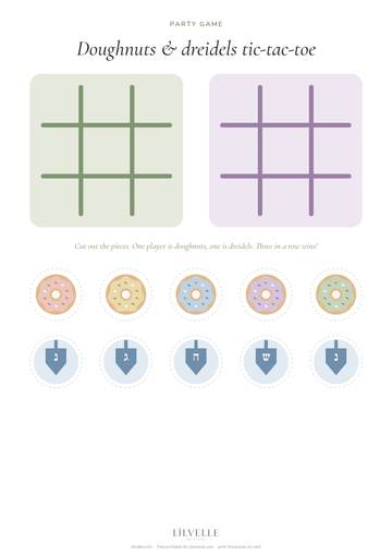 Preview of Doughnuts & dreidels tic-tac-toe
