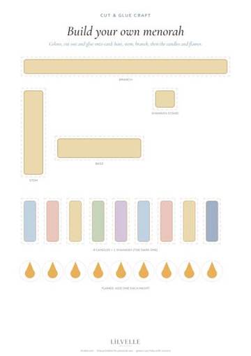 Preview of Build-a-menorah craft