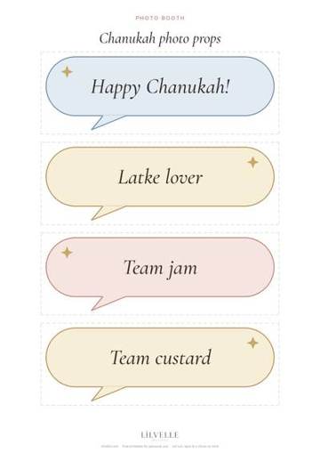 Preview of Chanukah photo props
